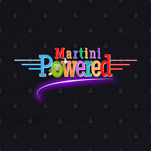 Martini Powered by Kenny The Bartender's Tee Emporium
